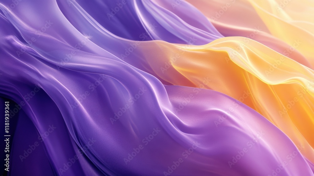 Obraz premium Elegant Flowing Fabric with Gradient Colors