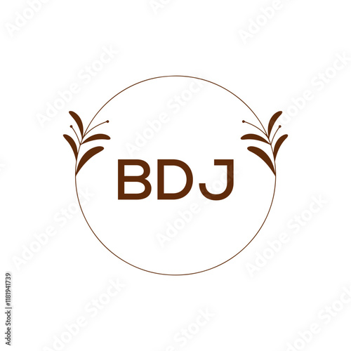 BDJ  Letter Initial Logo Design Template Vector Illustration photo