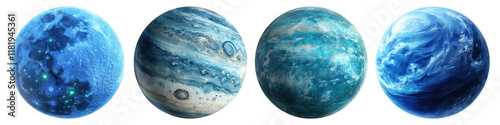 Astronomy planet png cut out element set, transparent background