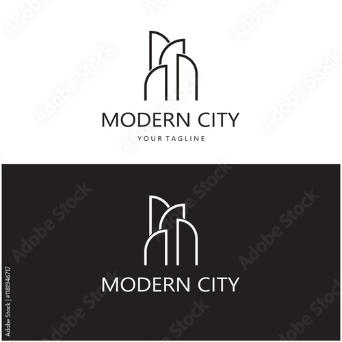 modern city, advanced city logo, environmentally friendly, advanced technology, future buildings