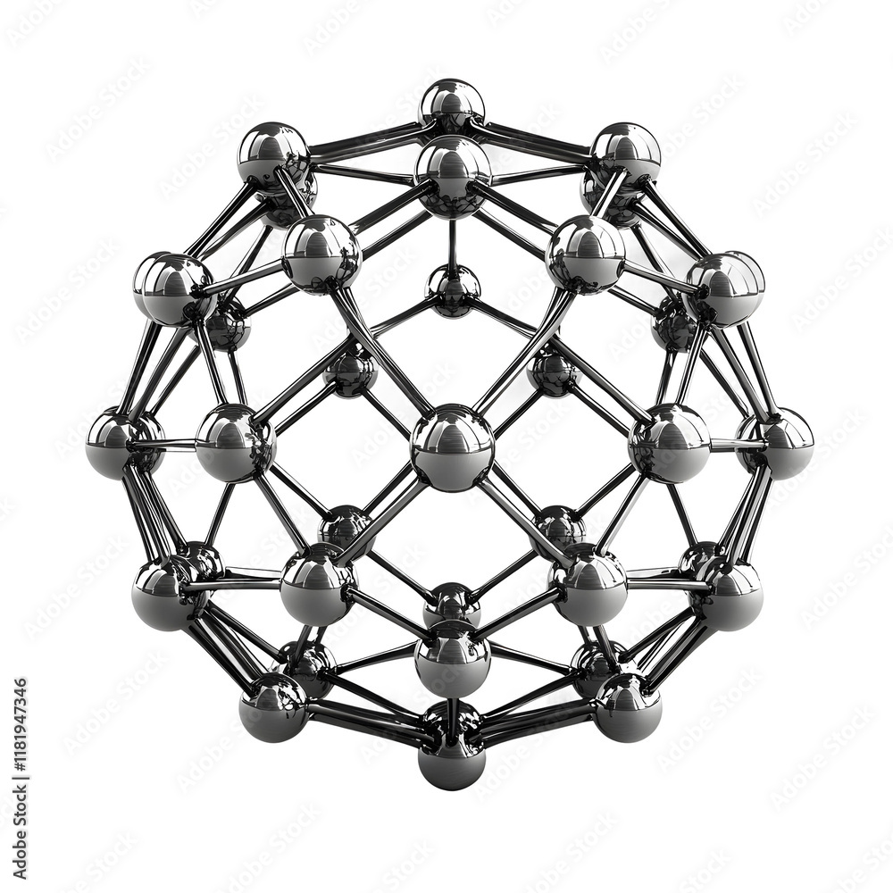 graphite grey C60 buckyball 3D photo-reallistic isolated on transparent background
graphite grey C60 buckyball 3D photo-reallistic isolated on transparent background