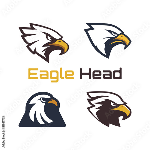 Detailed vector illustration of an eagle head with a fierce and determined expression, perfect for logos or designs.
