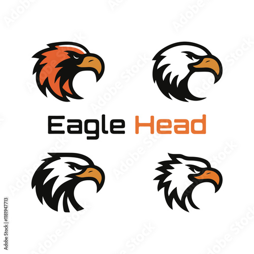 Detailed vector illustration of an eagle head with a fierce and determined expression, perfect for logos or designs.
