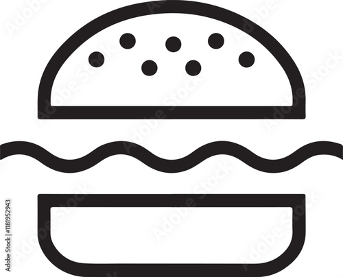 Minimalist Burger logo vector
