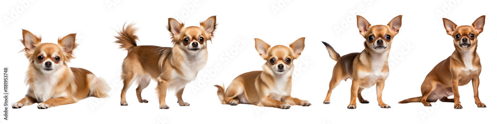 Chihuahua dog png cut out element set, transparent background Chihuahua dog png cut out element set, transparent background