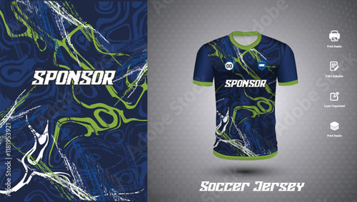 Soccer jersey design for sublimation or sports t shirt design for cricket