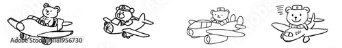 A modern cartoon depicting an animal soldier boarding a military aircraft, suitable as a coloring page or for a book