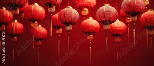 Vibrant festival of chinese culture red lanterns in a captivating and harmonious setting
