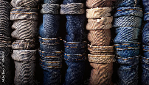 history pile of denim cloth texture