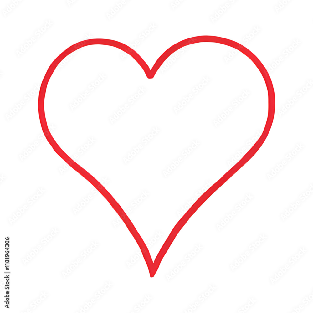 red heart isolated on white, love concept red heart isolated on white, love concept