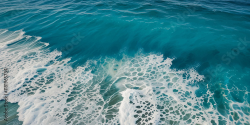 Vector watercolor ocean wave line blue and white background. Ocean sea art with natural template. Seamless soft blue ocean pattern wave water background.