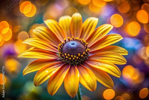 Plateau Goldeneye (Viguiera dentata) Wildflower Macro with Bokeh photo