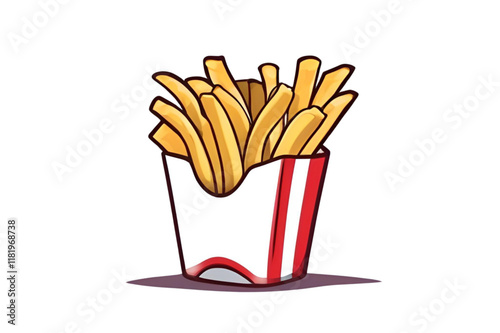 Cartoon of fries potato
