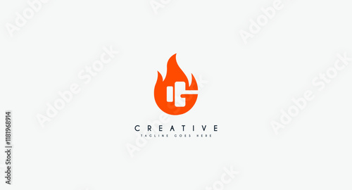 dumbell with fire for gym, fitness logo design vector illustration.