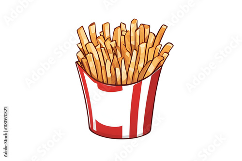 Cartoon of Fries Potatto