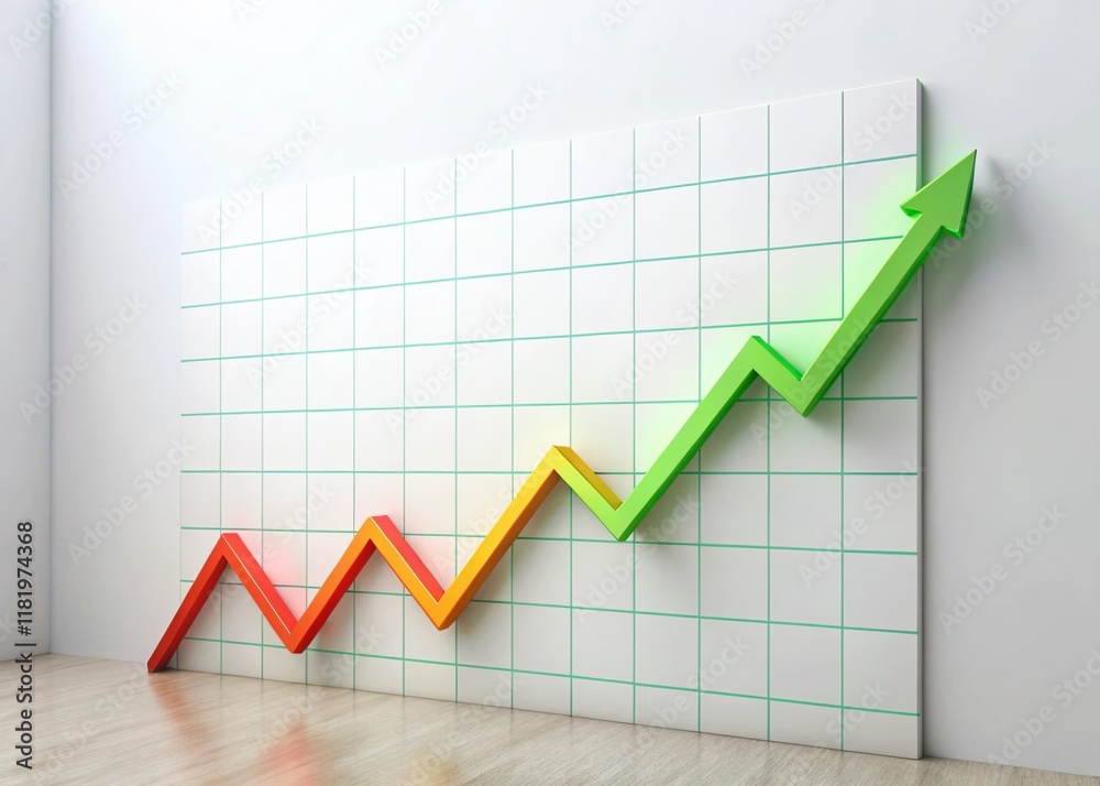 Positive Growth, Upward Trending Graph, Financial Success, Business Chart, Data Analytics Stock Photo Positive Growth, Upward Trending Graph, Financial Success, Business Chart, Data Analytics Stock Photo