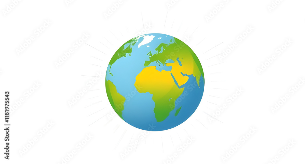 Naklejka premium earth globe illustration