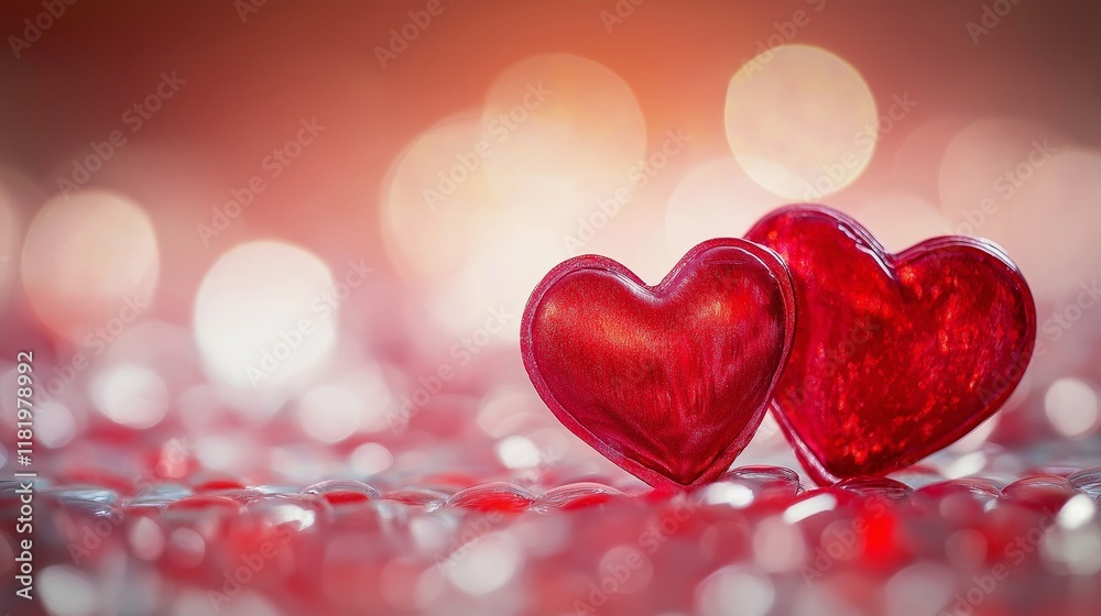 Valentine's Day couple with copy space isolated on background