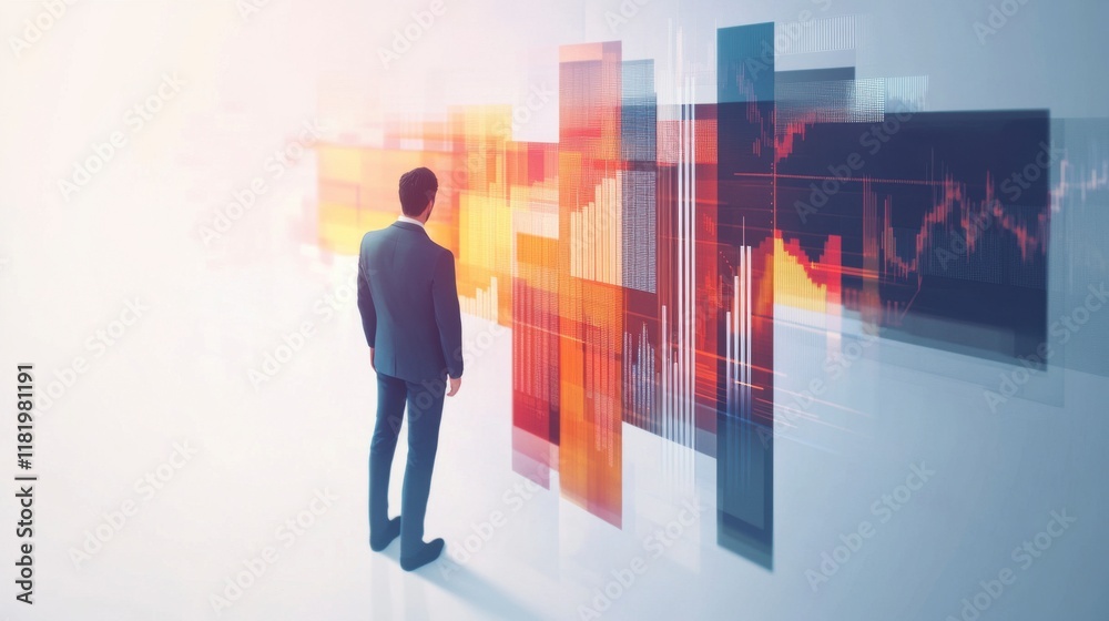 A business team silhouette works on a world map concept with charts and graphs for marketing and management success A business team silhouette works on a world map concept with charts and graphs for marketing and management success