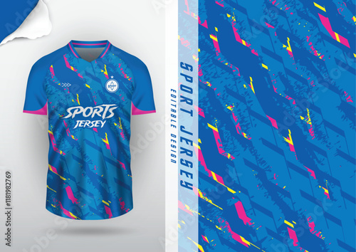 jersey design, jersey, football, soccer, futsal, running, badminton, tennis, exercise, rugby, striped blue