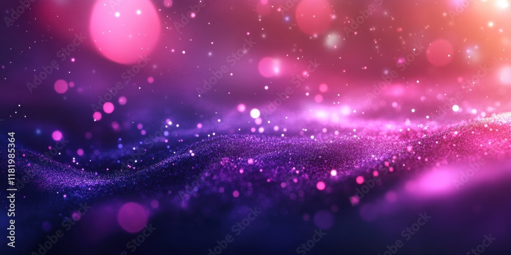Obraz premium Be Electrific Day Vibrant pink and purple sparkling abstract light waves