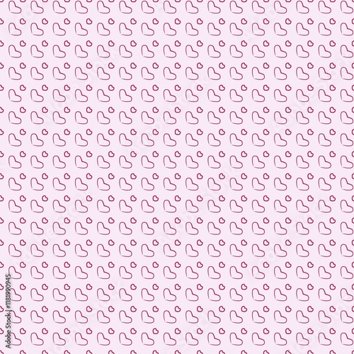 seamless pattern with pink hearts