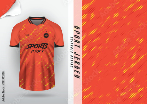 Jersey design, jersey, football, soccer, futsal, running, badminton, tennis, exercise, rugby, striped, orange, yellow