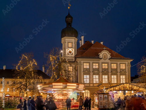 Christkindlmarkt auf dem Kapellplatz, Altötting, Bayern, Deutschland photo