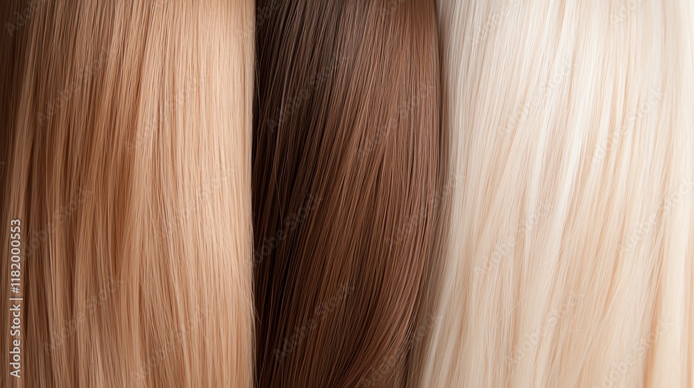 Ombre extensions transitioning from ash brown to platinum blonde, neatly aligned, with natural light reflections Ombre extensions transitioning from ash brown to platinum blonde, neatly aligned, with natural light reflections