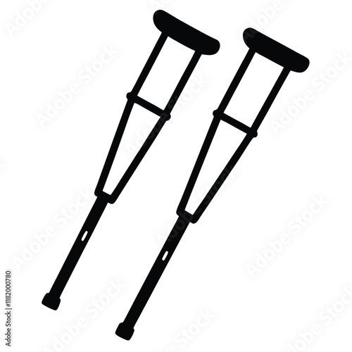 illustration of a crutches vector file