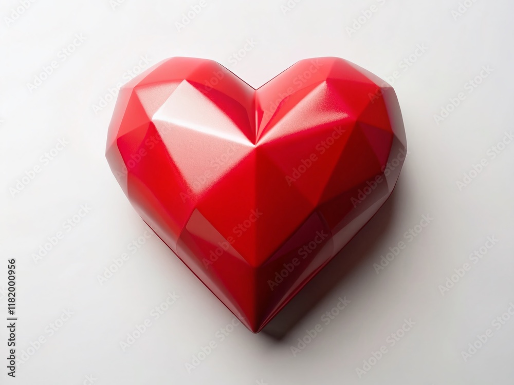 Red Heart Shaped Triangle, Isolated White Background - Fashion Photography Stock Image Red Heart Shaped Triangle, Isolated White Background - Fashion Photography Stock Image