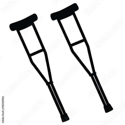 illustration of a crutches vector file