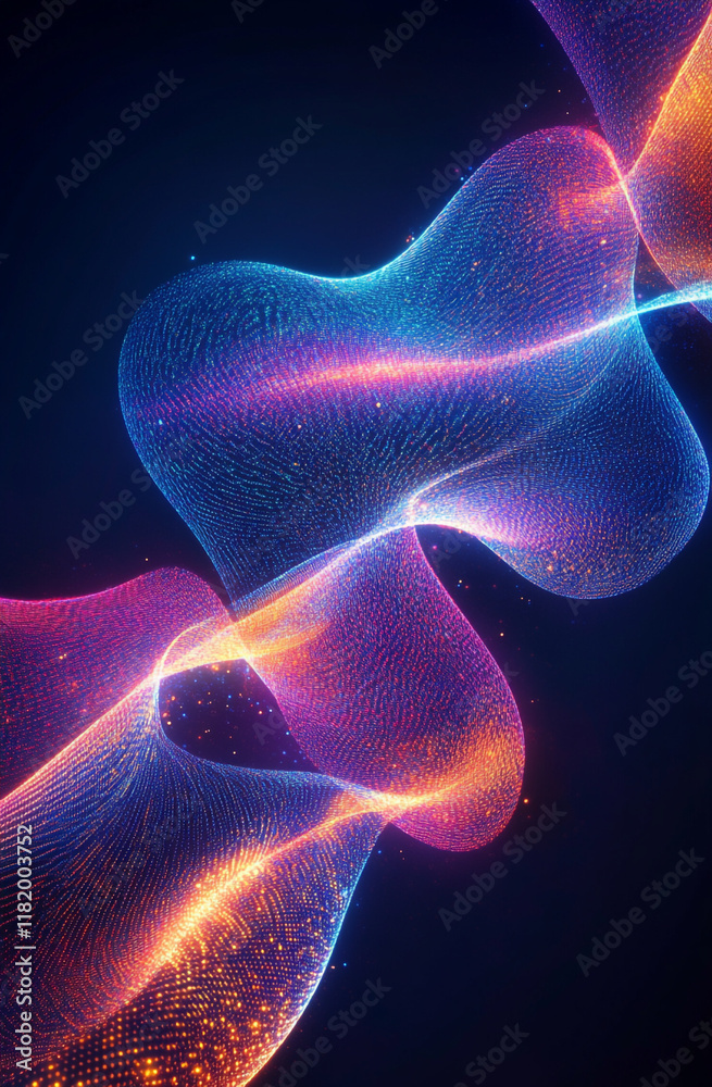 Fototapeta premium multicolored gradient waves design