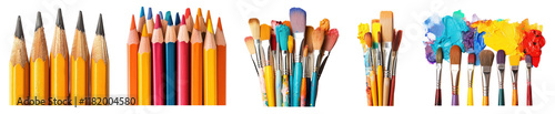 Wallpaper Mural Colorful pencil and stationary png cut out element set, transparent background Torontodigital.ca