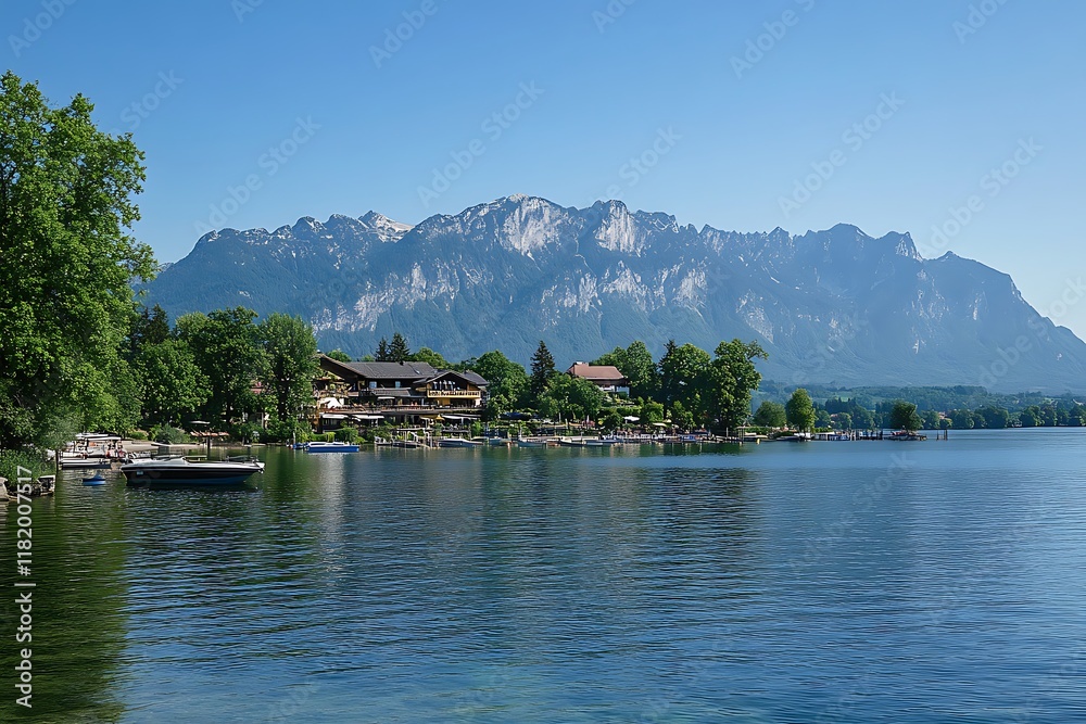 Fototapeta premium Beautiful view of lake