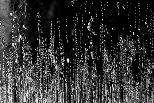 water drops into ice