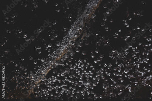 water drops into ice