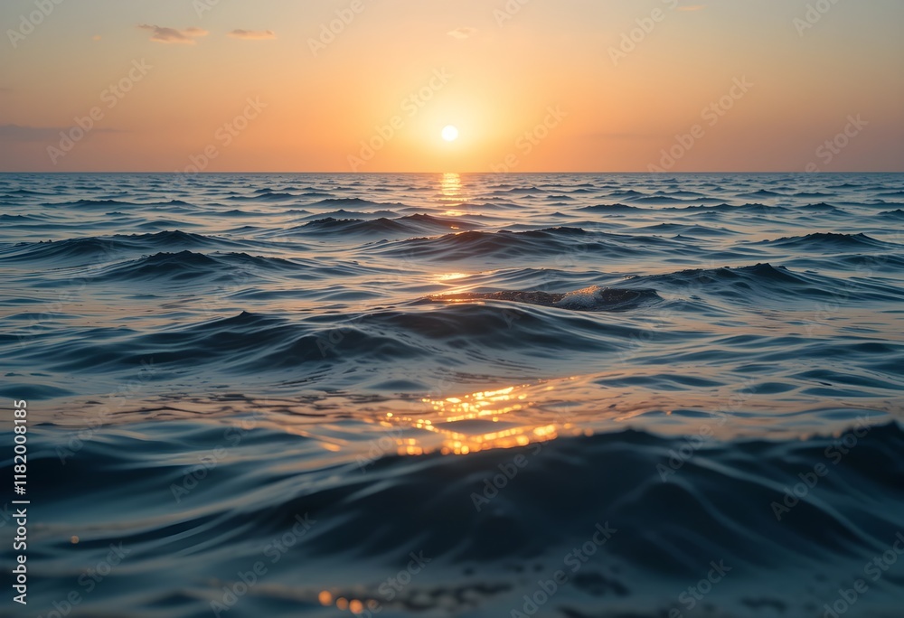 Ocean with calm waters during sunrise - 02 Ocean with calm waters during sunrise - 02
