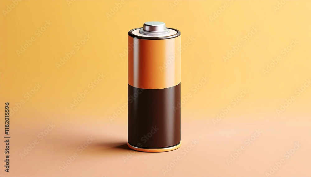 single battery with a minimalist design. The battery features a modern color palette of pink and gray, set against a soft gradient background in pastel tones, energy, power, and sustainability single battery with a minimalist design. The battery features a modern color palette of pink and gray, set against a soft gradient background in pastel tones, energy, power, and sustainability