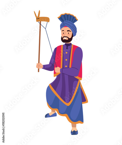 sikh dancer man folk