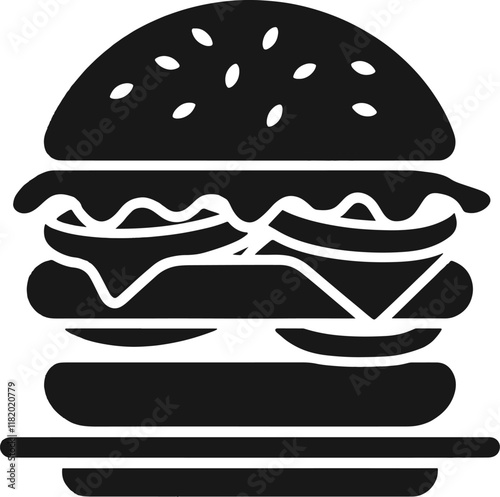 illustration of a burger icon 