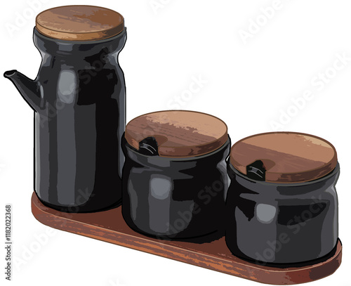 Spice jar with tray