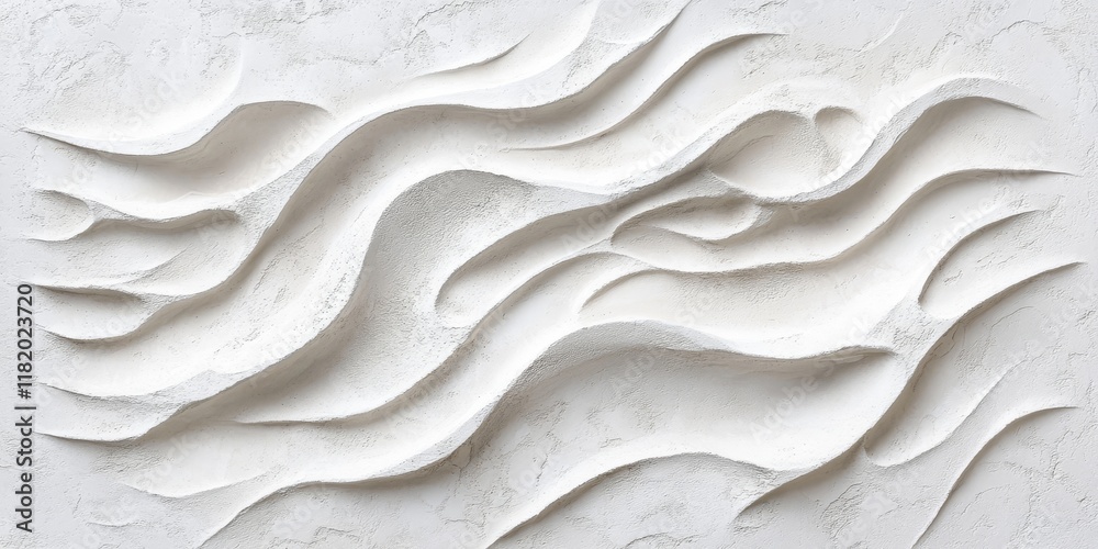 Closeup of a textured white cement wall showcasing intricate curves and lines, creating an engaging pattern for use as a bright background in various design projects. Closeup of a textured white cement wall showcasing intricate curves and lines, creating an engaging pattern for use as a bright background in various design projects.