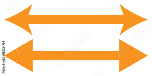 Left and right arrow, pointer, cursor in opposite direction. Intersection, navigation, forward-backward arrow element. Double arrow icon set . two side arrows icon vector.