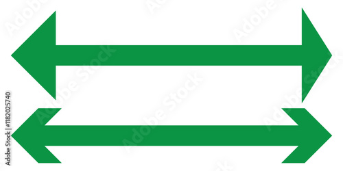 Left and right arrow, pointer, cursor in opposite direction. Intersection, navigation, forward-backward arrow element. Double arrow icon set . two side arrows icon vector.