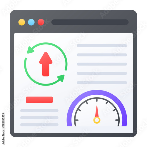 any time frame with 360 Monitoring concept, statistics Schedule Summary vector color icon design, Web hosting service Symbol Computing machines Sign, Internet Application Management stock illustration
