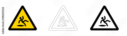 Wallpaper Mural Warning signage of danger, fall risk, slippery floor.	
 Torontodigital.ca