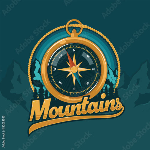 Retro badge logo for outdoor adventurers