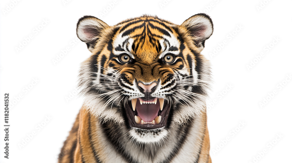 Fototapeta premium tiger isolated on a white background