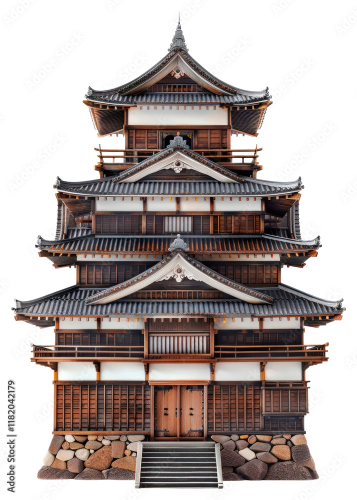 PNG Traditional Japanese castle architecture PNG Traditional Japanese castle architecture